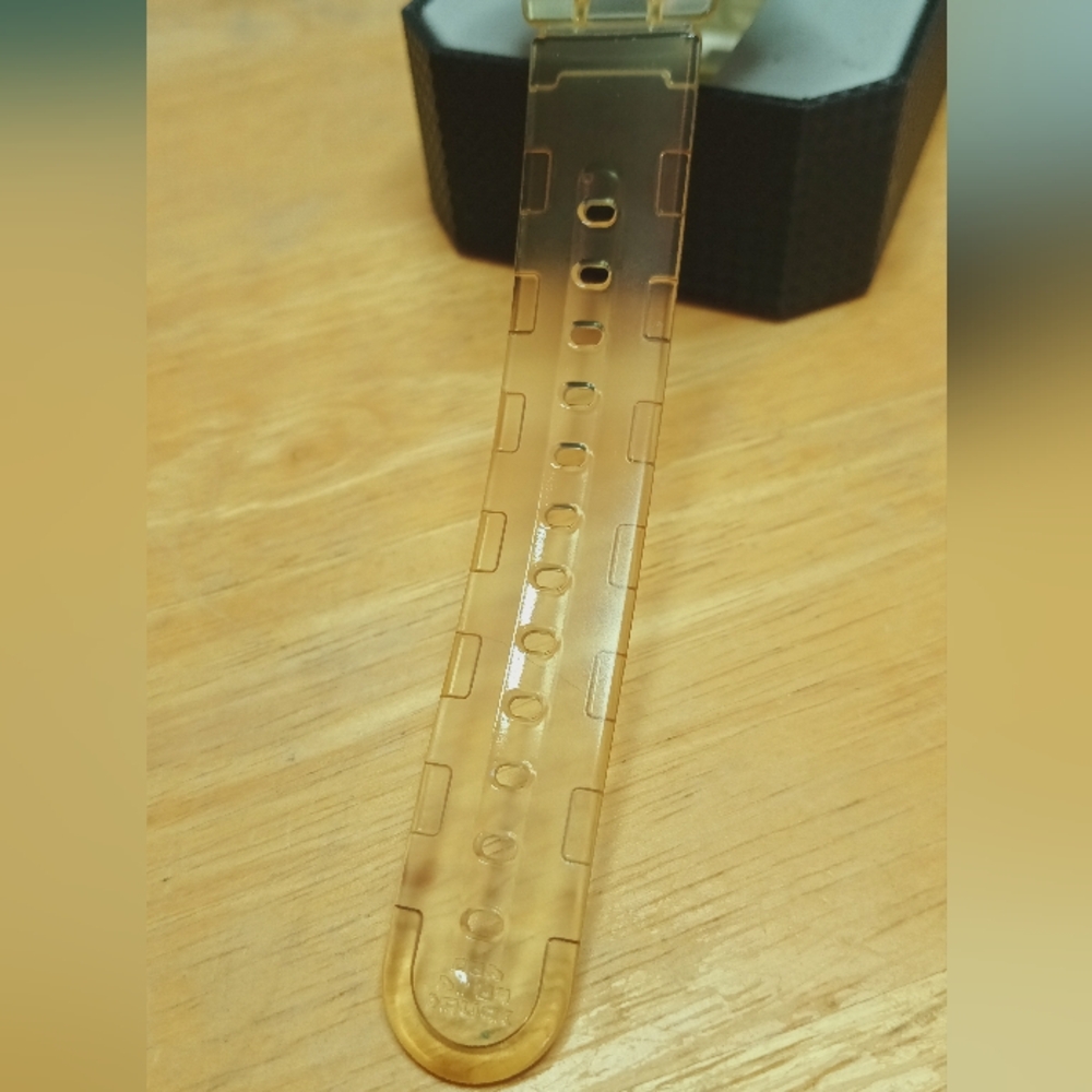 X Casio Baby-G Amber Digital Watch 43mm case with white wire protective cage - Picture 3 of 9
